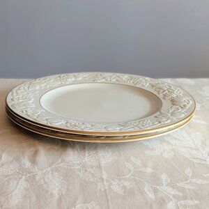 Set of 2 Lenox Fruits of Life Dinner Plates 10.75" Bone China Cream Gold Trim
